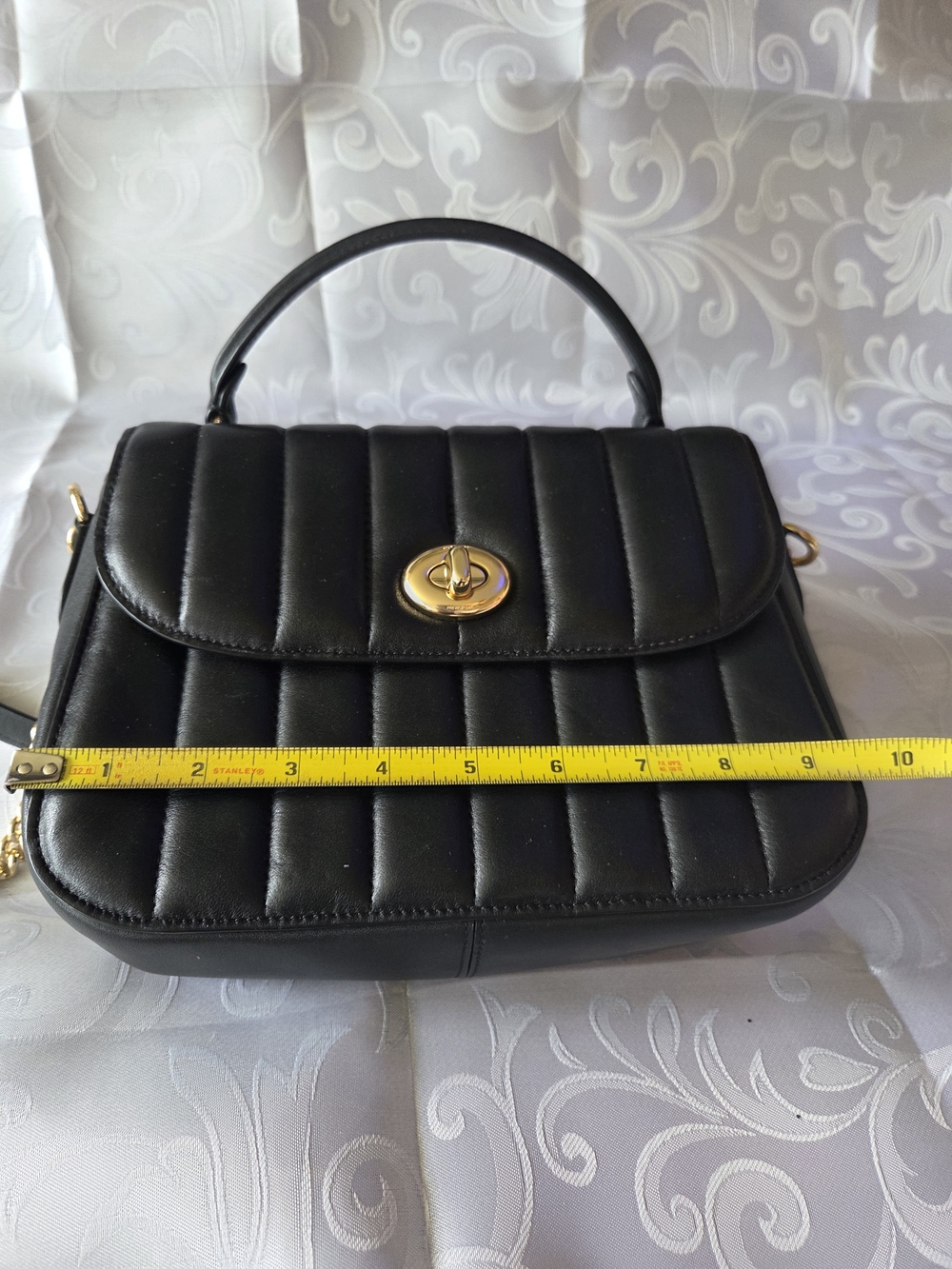 Coach Black Crossbody With Detachable Leather Strap with Gold Buckle NWT - Picture 13 of 16